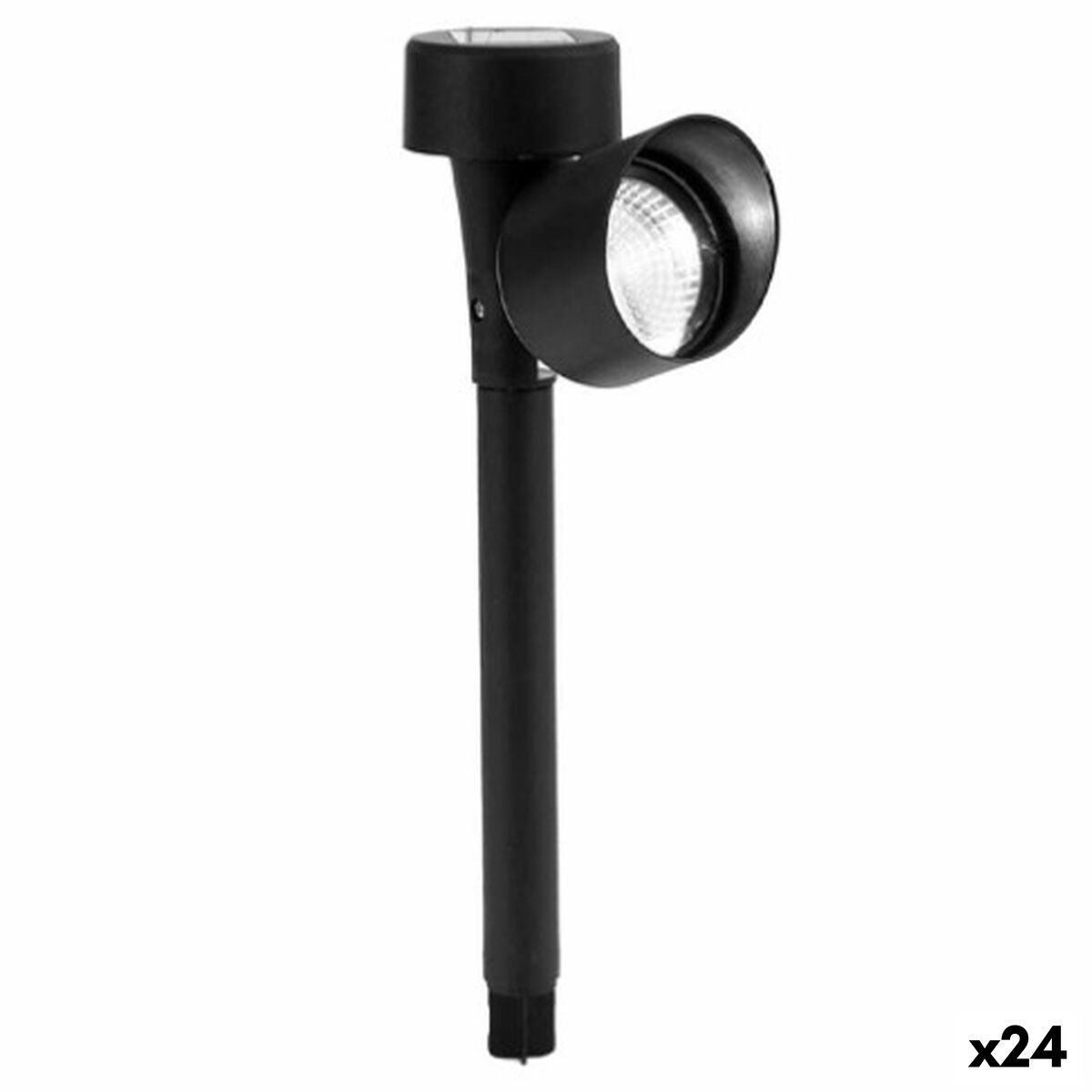 Solar lamp black polypropylene 12 x 26 x 5 5 cm 24 units